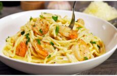 Легкое приготовление итальянской пасты с креветками